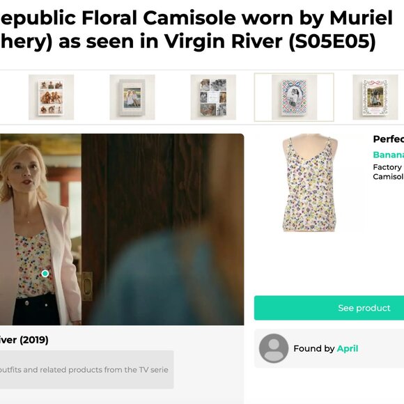 Banana Republic Floral Classic Camisole Large Petite As Seen on Virgin River - Picture 12 of 12